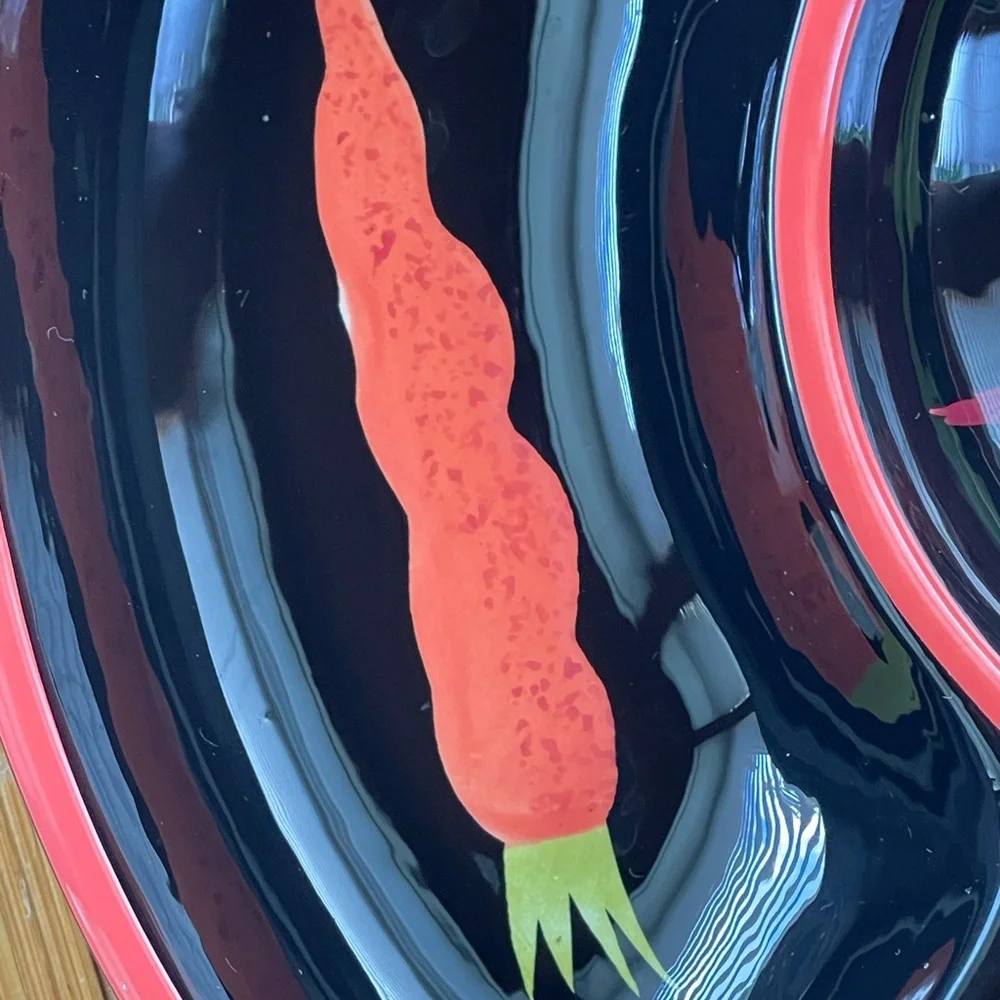 Crate and Barrel hand painted veggie tray